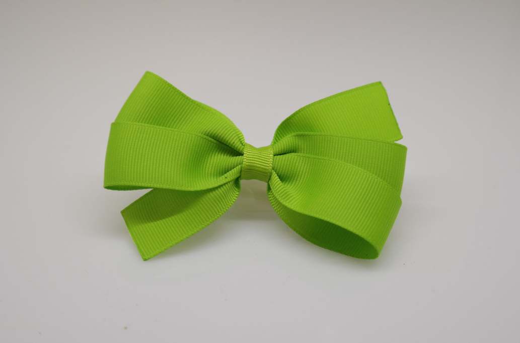 Large pinwheel hair Bow with colors  Apple Green